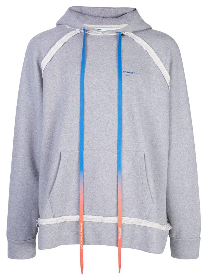 Off-white Arrows Logo Print Hoodie - Grey