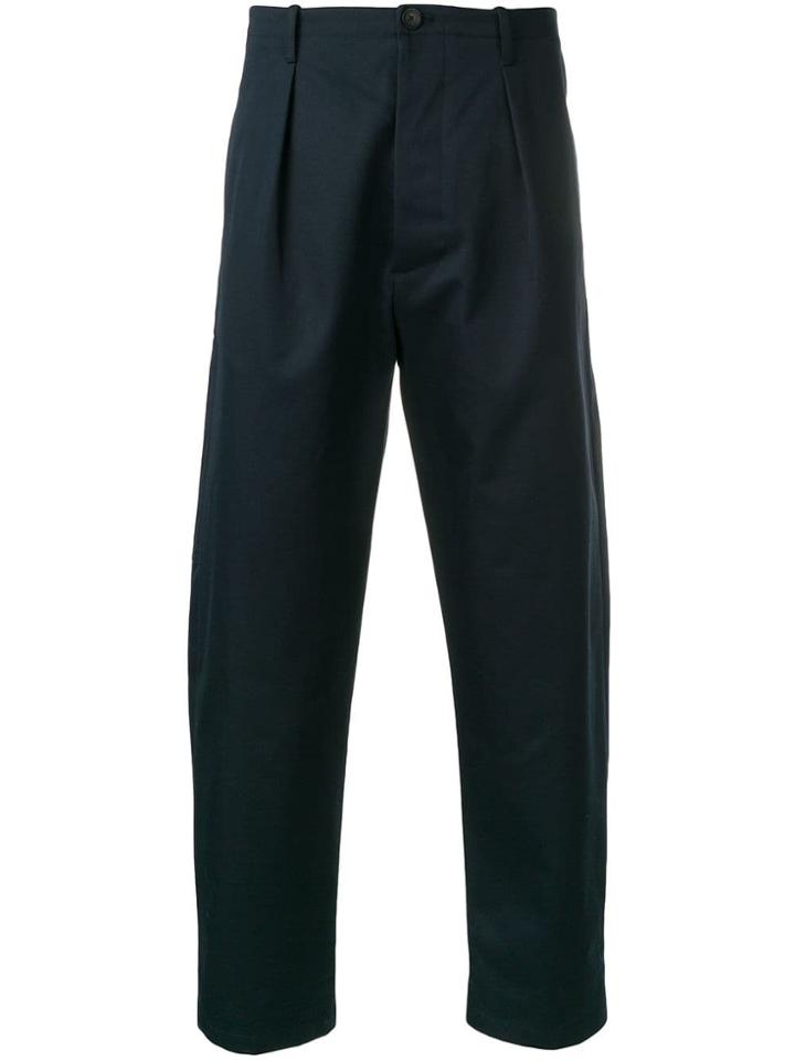 Valentino Vltn Loose Fit Tapered Trousers - Blue