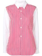 Comme Des Garçons Girl Striped Panel Shirt - White