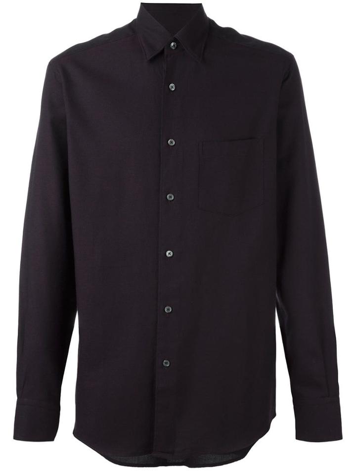 Ermenegildo Zegna Chest Pocket Shirt - Pink & Purple