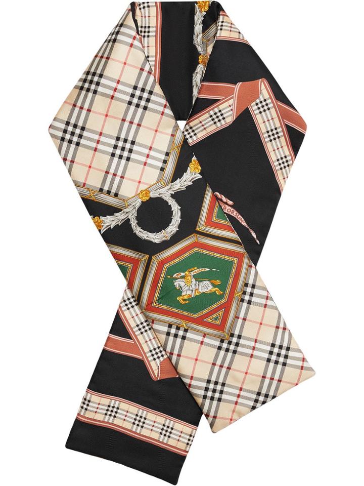 Burberry Archive Scarf Print Silk Puffer Scarf - Nude & Neutrals