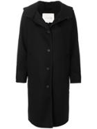 Mackintosh Hooded Single Breasted Coat - Black