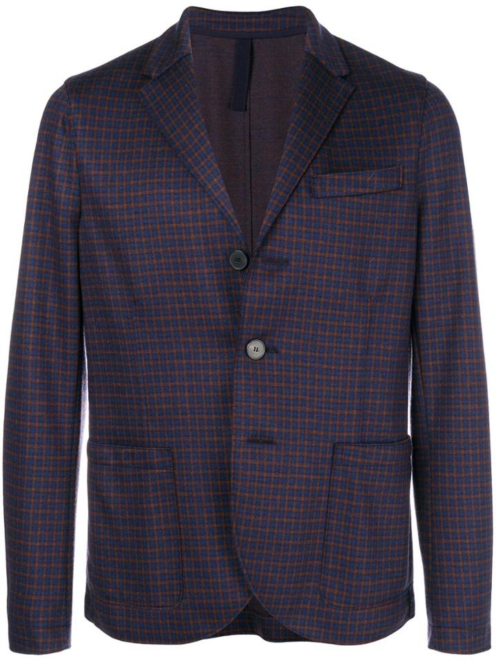 Harris Wharf London Checked Classic Blazer - Blue