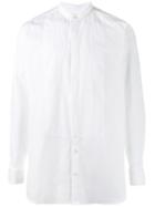 Dries Van Noten Collarless Button-up Shirt, Men's, Size: 48, White, Cotton