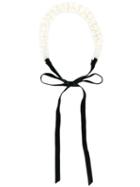 Simone Rocha Pearl Embellished Headband - White