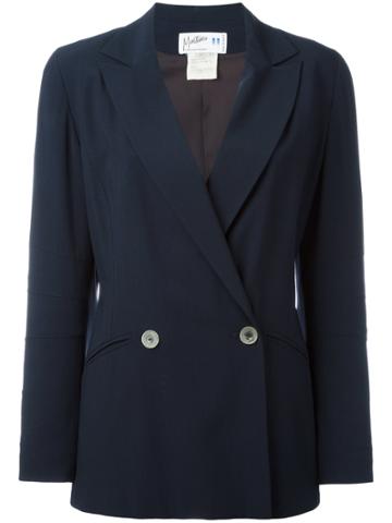 Claude Montana Vintage Transparent Button Blazer - Blue