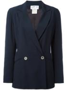 Claude Montana Vintage Transparent Button Blazer - Blue