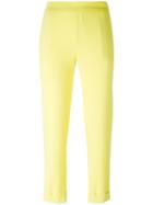 P.a.r.o.s.h. Pantera Cropped Trousers, Size: Medium, Yellow/orange, Polyester