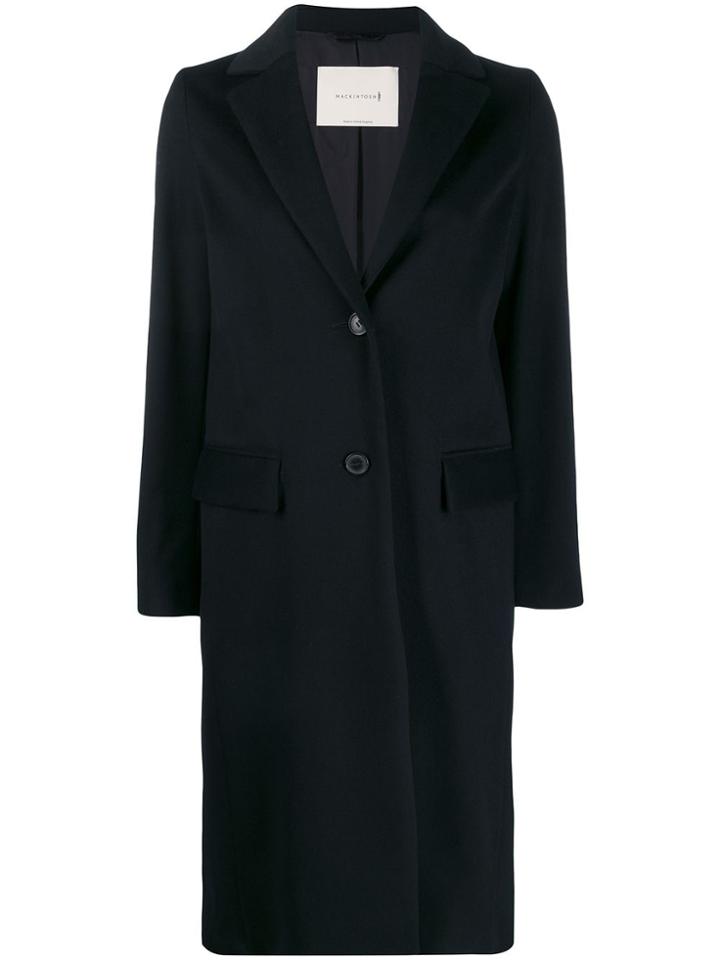 Mackintosh Dornie Navy Storm System Cashmere Chesterfield Coat