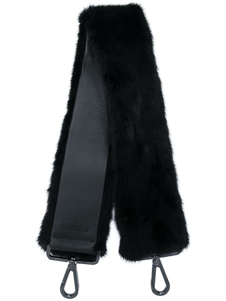 Max Mara Fur Shoulder Strap - Black
