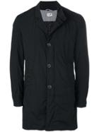Cp Company Wrinkle Single Breasted Coat - Black