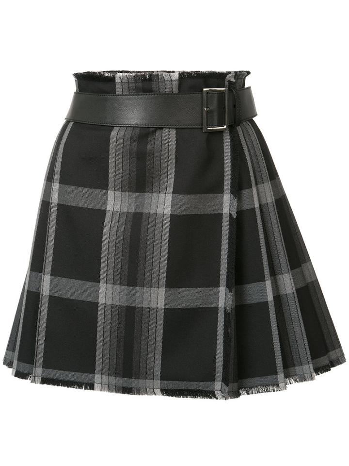 Alexander Mcqueen - Short Tartan Kilt - Women - Silk/cupro/virgin Wool - 40, Black, Silk/cupro/virgin Wool