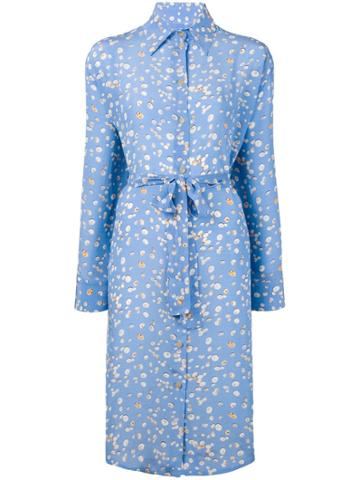 Tara Matthews Seashell Printed Shirt Dress - Blue