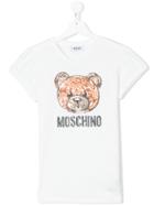 Moschino Kids Sequinned Bear T-shirt - White
