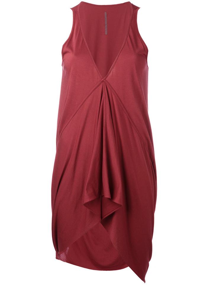 Rick Owens Lilies Draped Sleeveless Top, Women's, Size: 38, Red, Cotton/polyamide/viscose