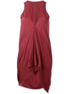 Rick Owens Lilies Draped Sleeveless Top, Women's, Size: 38, Red, Cotton/polyamide/viscose