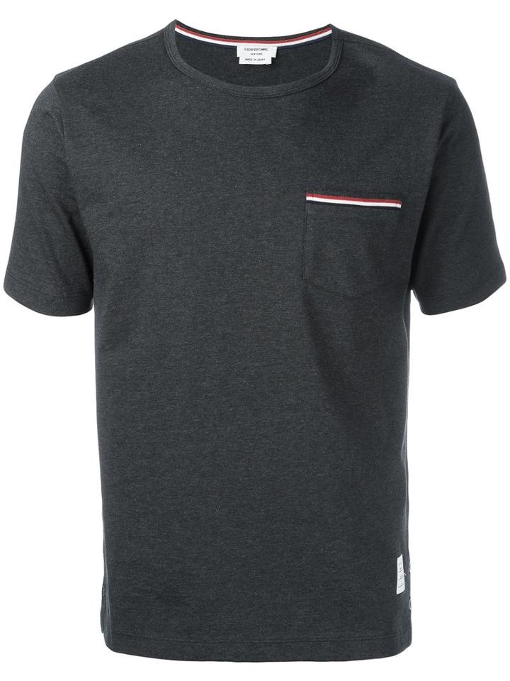 Thom Browne - Pocket T-shirt - Men - Cotton - 1, Grey, Cotton