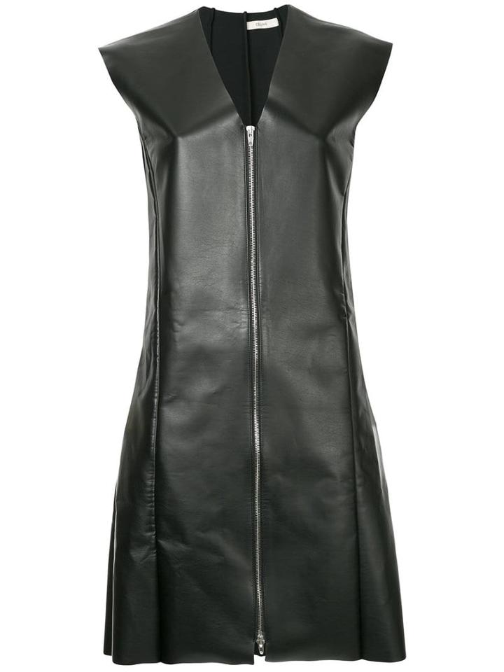 Céline Pre-owned Sleeveless Zipper Dress - Black