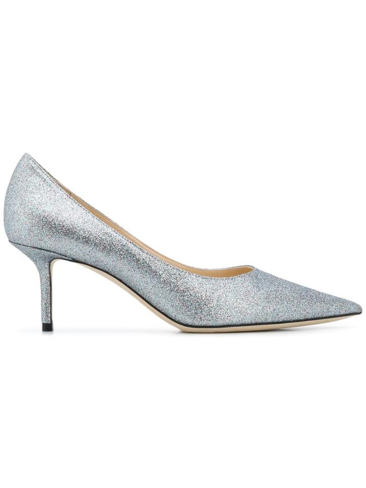 Jimmy Choo Love 65 Glitter Pumps - Silver