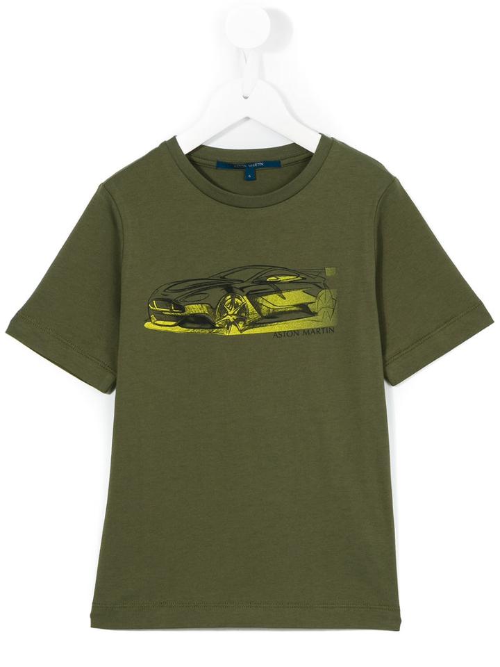 Aston Martin Kids Car Print T-shirt, Boy's, Size: 6 Yrs, Green
