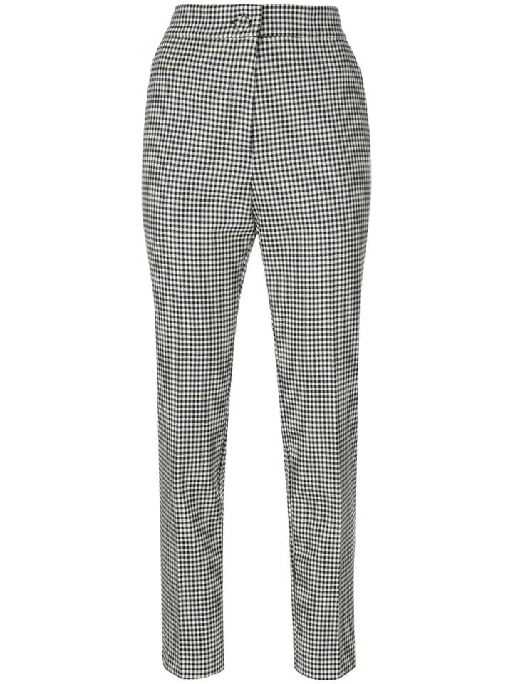 Erika Cavallini Vichy High Waisted Trousers - Black