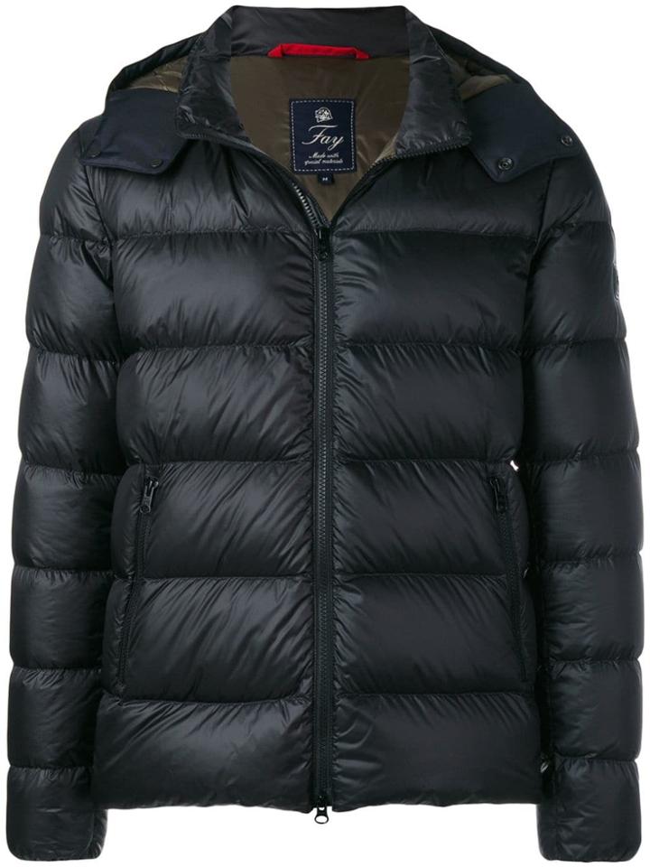 Fay Detachable Hood Padded Jacket - Black