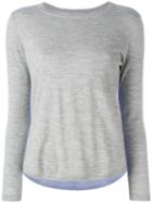 Chinti And Parker - Colour-block Cashmere Top - Women - Cashmere - Xs, Grey, Cashmere