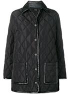 Pinko Quilted Press Stud Jacket - Black