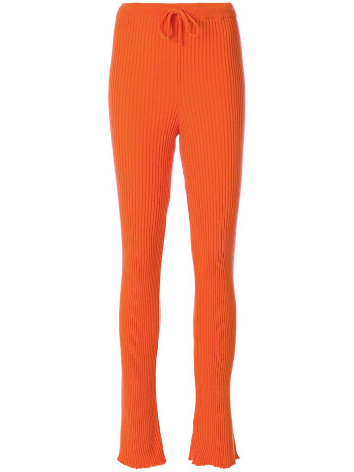Marques'almeida Ribbed Skinny Trousers - Yellow & Orange