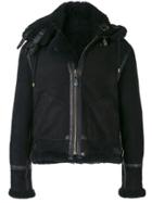 Faith Connexion Zipped Shearling Jacket - Black