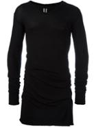 Rick Owens Long Length T-shirt, Men's, Size: Large, Black, Silk/viscose