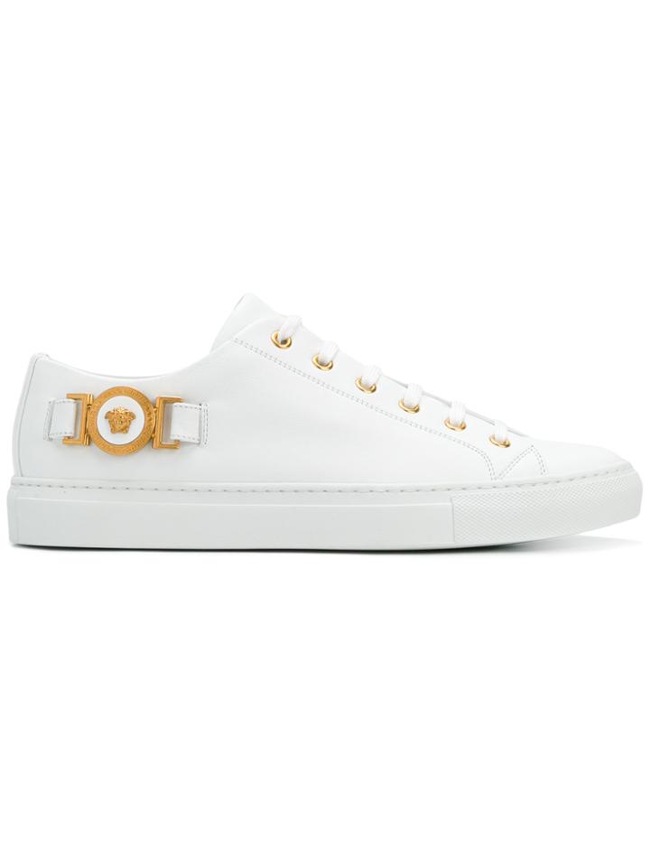 Versace Low Top Medusa Sneakers - White