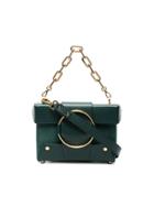 Yuzefi Green Asher Large Leather Cross Body Bag