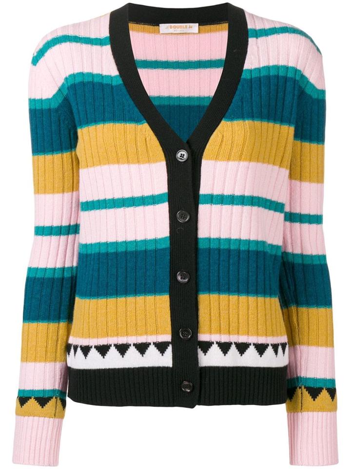 La Doublej Striped Cardigan - Pink & Purple