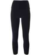Norma Kamali Cropped Leggings, Women's, Size: Large, Blue, Polyester/spandex/elastane