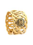 Chanel Vintage Woven Effect Wide Cuff