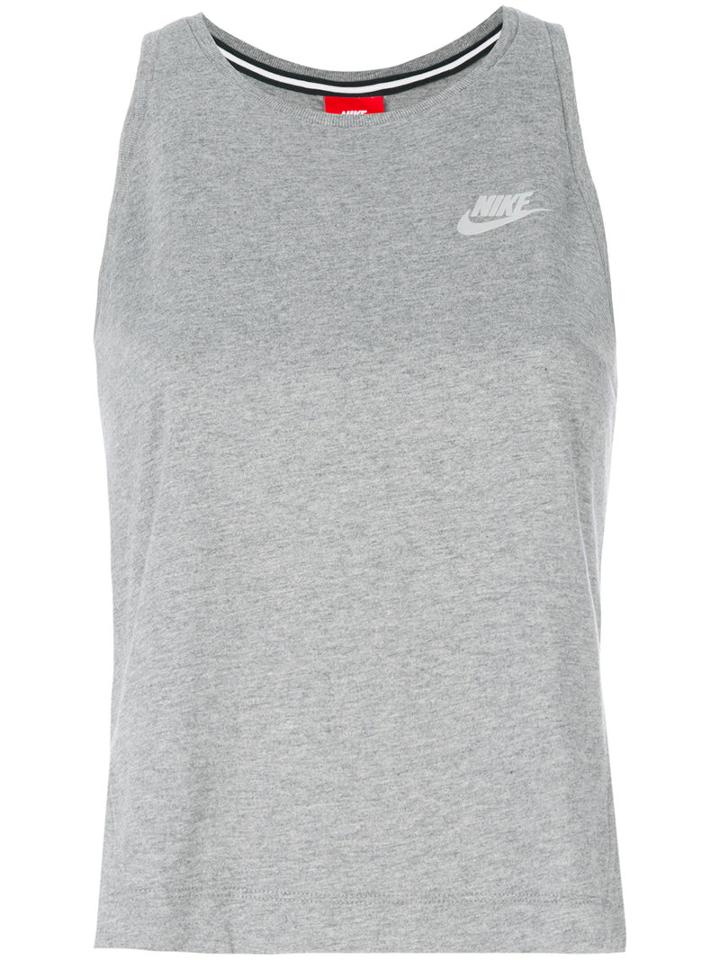 Nike - Cropped Tank - Women - Cotton - Xs, Grey, Cotton
