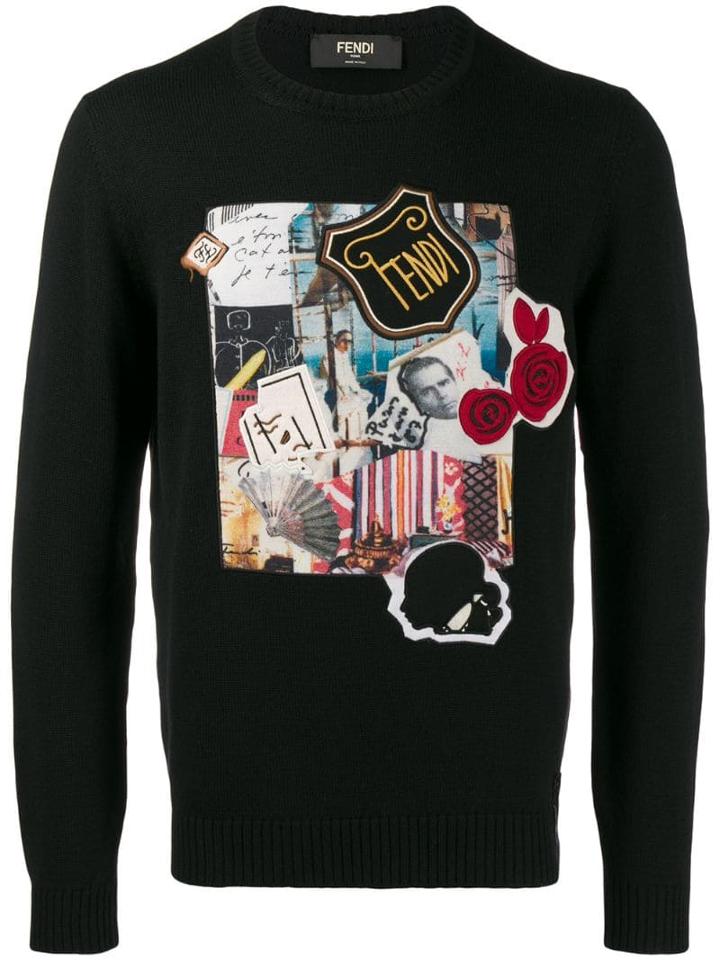 Fendi Karl Kollage Logo Jumper - Black