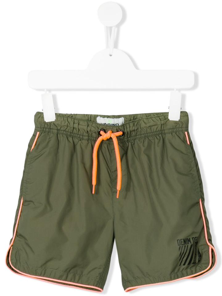Vingino - Logo Print Swim Shorts - Kids - Polyamide/polyester - 8 Yrs, Green