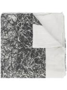 Lost & Found Ria Dunn Frayed Hem Print Scarf - Grey