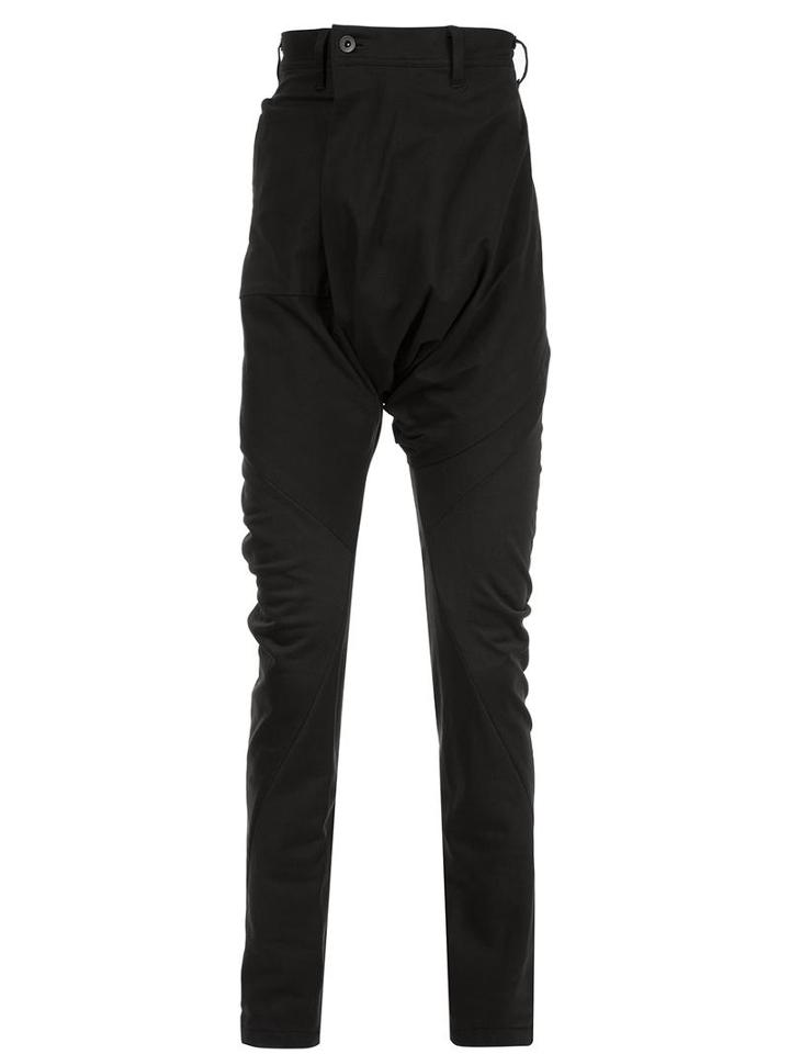 Julius Drop Crotch Trousers, Men's, Size: 1, Black, Cotton/polyurethane
