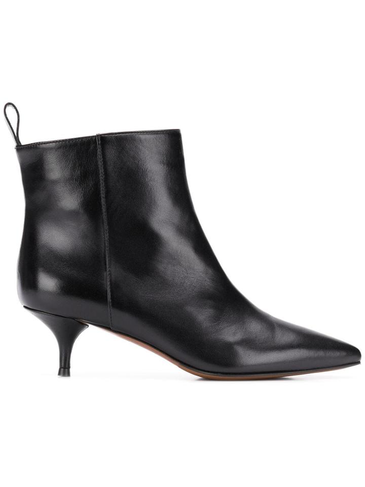L'autre Chose Pointed Toe Ankle Boots - Black