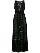 Missoni Belted V-neck Long Dress - Black