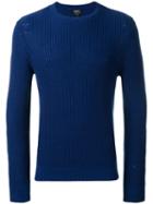 A.p.c. Travel Knitted Jumper, Men's, Size: Medium, Blue, Cotton/linen/flax