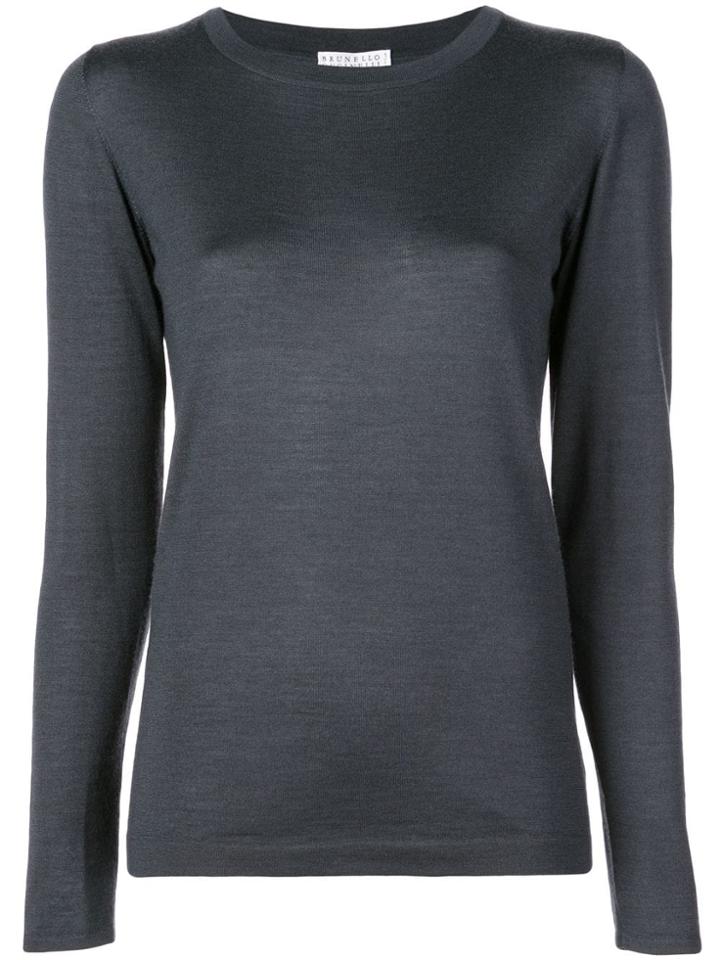 Brunello Cucinelli Silk And Cashmere Blouse - Blue
