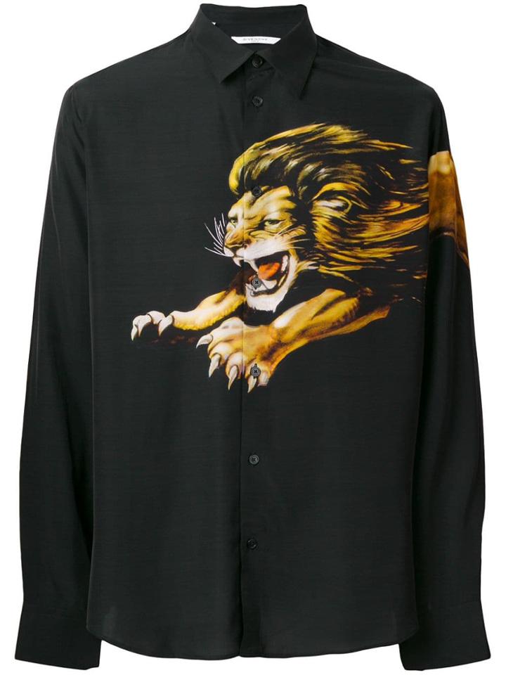 Givenchy Leo Printed Shirt - Black