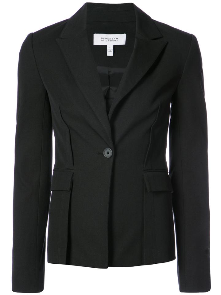 Derek Lam 10 Crosby Single Button Blazer With Grommet Back Detail -
