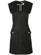 Veronica Beard V-neck Mini Dfress - Black