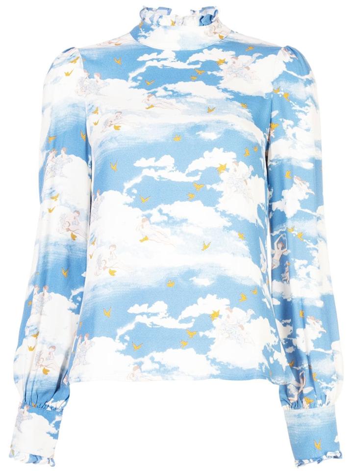 Reformation Tali Sky-print Top - Multicolour