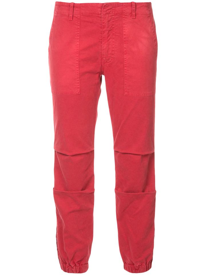 Nili Lotan Cropped French Military Trousers - Red